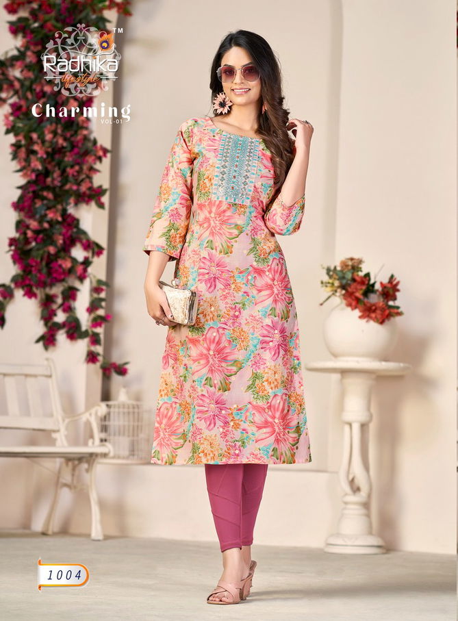 Radhika Charming Vol 1 Modal Printed Kurtis Catalog
